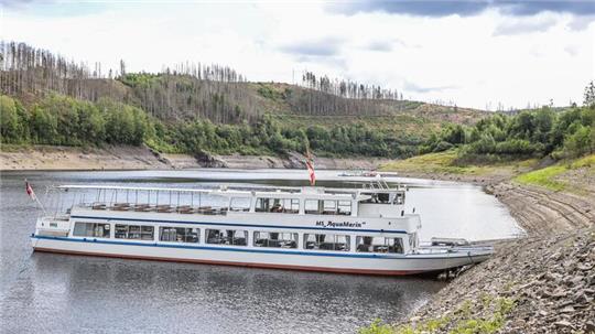 Laut den Harzwasserwerken darf die MS „Aquamarin“ nicht auf der Okertalsperre verbleiben.