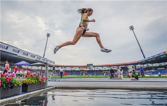 Leichtathletik: Deutsche Meisterschaft: 3000m Hindernis der Frauen: Gesa Felicitas Krause im 3000m Hindernis der Frauen.