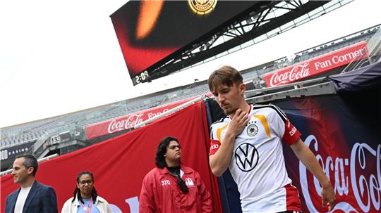 Lennart Karl auf dem Weg zum Training im Soldier Field, bei dem seine WM-Träume platzten.