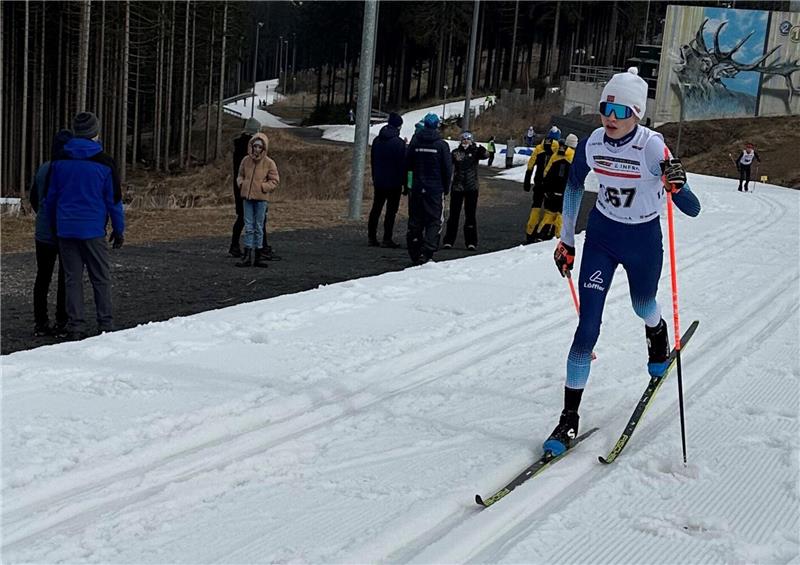 Leonard Herforth vom SC Buntenbock zeigt auf der Weltcupstrecke von Oberhof starke Leistungen und belegt in der Schülerklasse 13 die Plätz zwei und drei. Foto: Privat