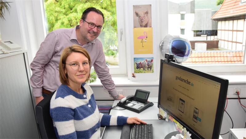 Leserservice: Viele Schritte, damit GZ-Abonnenten im neuen System schnell zum Ziel kommen: Marketingleiter Henning Bartel und Svenja Ewert.