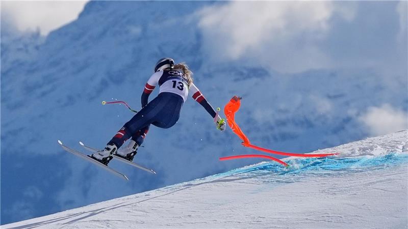 Lindsey Vonn stürzte in der olympischen Abfahrt schwer. (Archivbild)