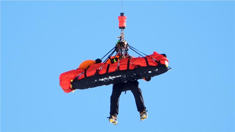 Lindsey Vonn wurde nach ihrem Sturz per Hubschrauber geborgen.