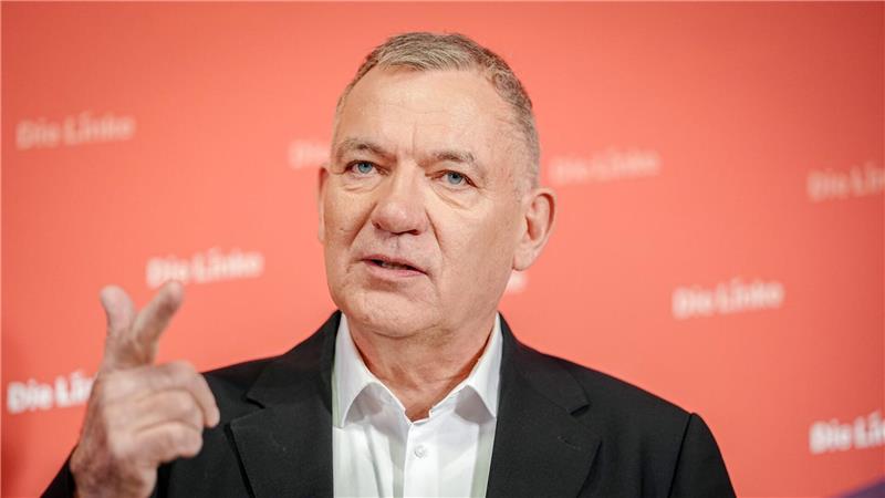 Linken-Chef Jan van Aken weist Antisemitismus-Vorwürfe zurück. (Archivbild)