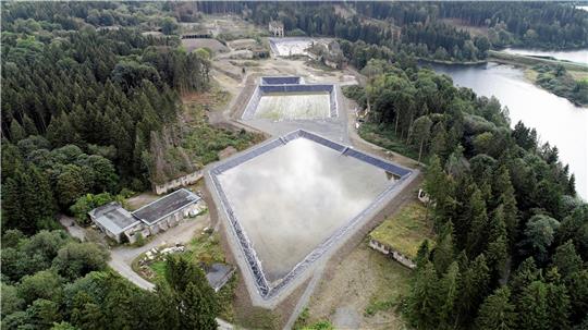 Luftbild der Pflanzenkläranlage auf dem Gebiet der ehemaligen Sprengstofffabrik Werk Tanne: Am 13. Juni ist laut Landkreis Goslar Baustart für eine zweite Pflanzenkläranlage. Foto: Landkreis