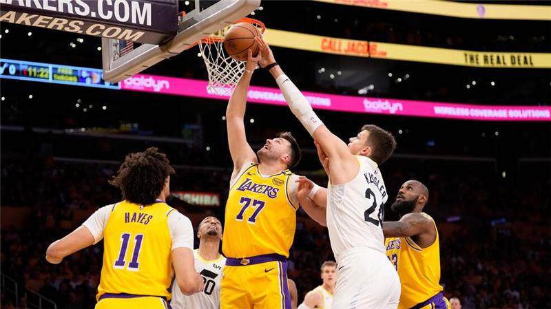 Luka Doncic bei seinem Debüt für die Los Angeles Lakers. 