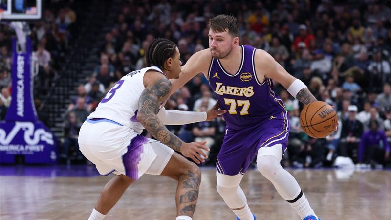 Luka Doncic (rechts) hatte einen starken Abend für die Lakers