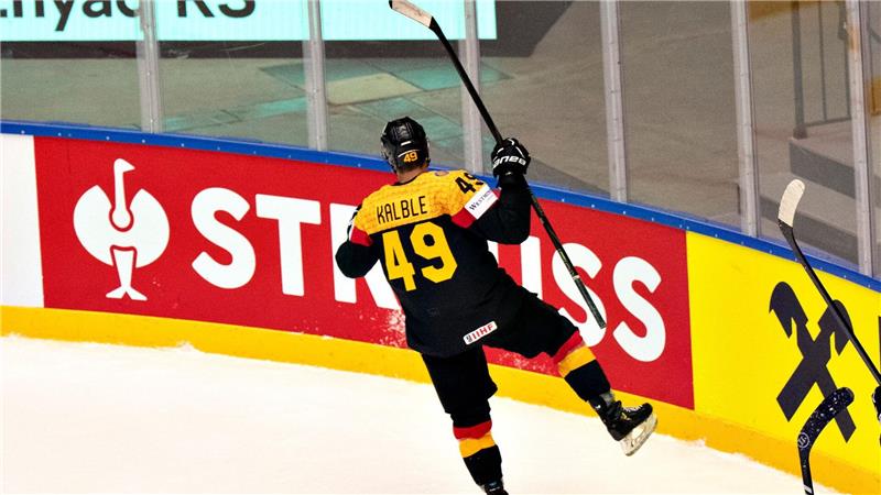 Stützle sieht zweiten WM-Sieg: 4:1 gegen Kasachstan Lukas Kälble traf auch gegen Kasachstan.