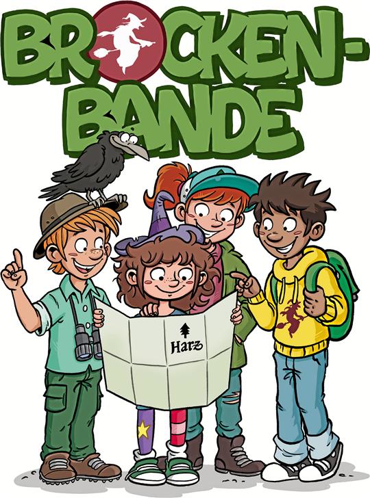 Luke, Henry, Hanna und Emma sind die „Brockenbande“ und mit dabei ist Rabe Pjotr. Was sie im Harz erleben, wird in Audio-Formaten, Videos und Magazinbeiträgen erzählt. Foto: Harzer Tourismusverband