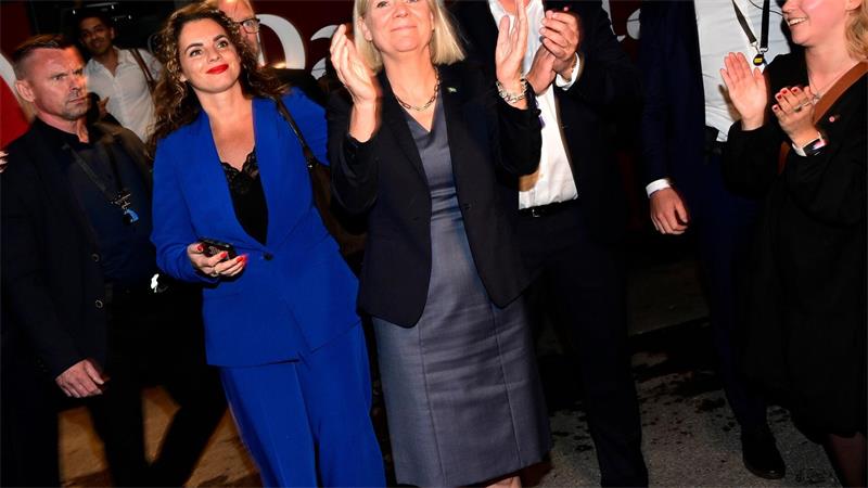 Magdalena Anderssons Sozialdemokraten werden wohl stärkste Kraft.