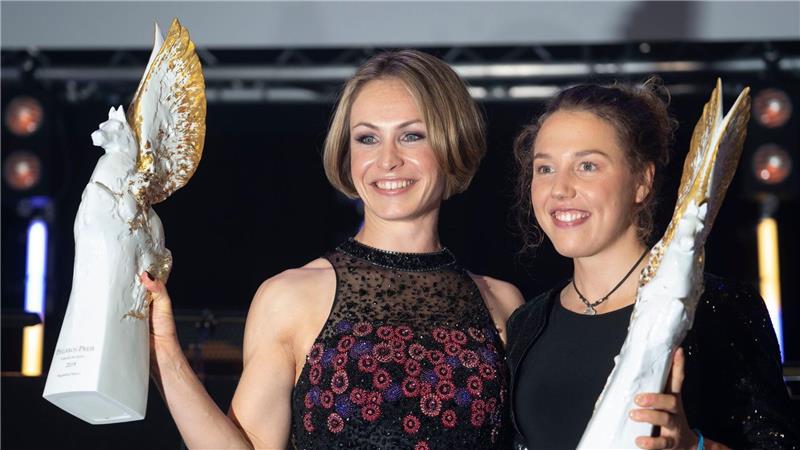 Magdalena Neuner (l) und Laura Dahlmeier trainierten schon als Kinder zusammen. (Archivfoto)