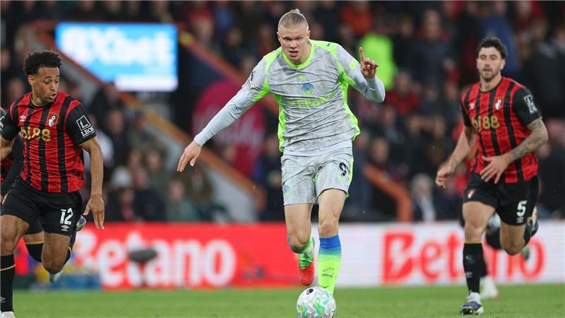 City patzt - Havertz mit Arsenal englischer Fußballmeister Man-City-Stürmer Erling Haaland blieb beim AFC Bournemouth glücklos.