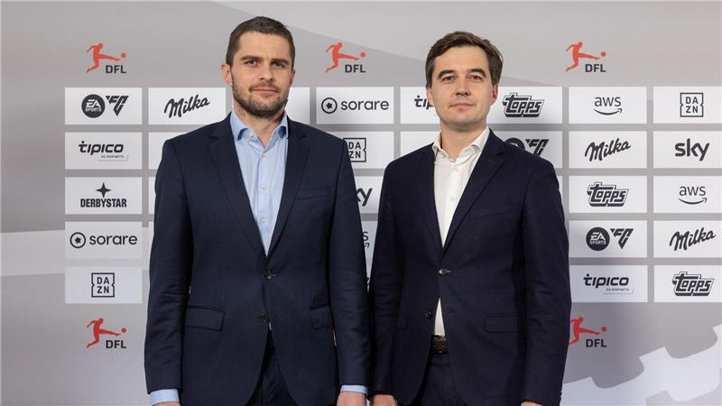 Marc Lenz (l.) und Steffen Merkel: Rekordzahlen beim Wirtschaftsreport der DFL.