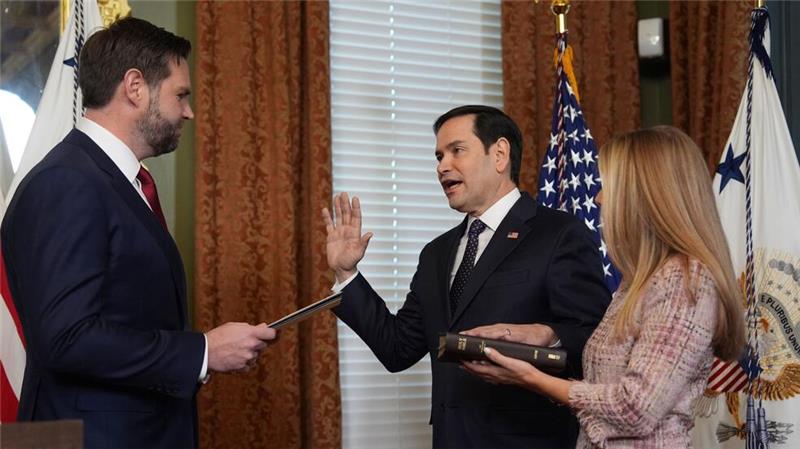 Trump testet Grenzen der Macht aus - erste Klagen Marco Rubio ist der neue US-Außenminister - und das erste Kabinettsmitglied, das bestätigt und vereidigt ist.