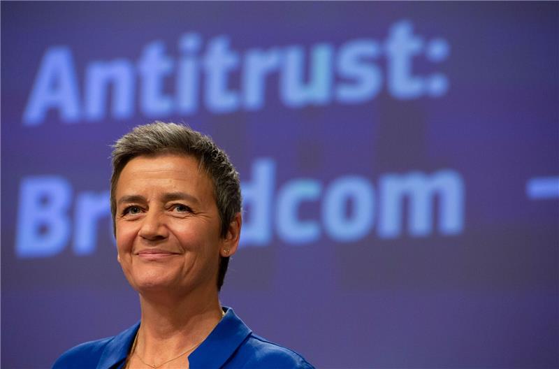Brüssel billigt Übernahme von VMWare durch Broadcom Margrethe Vestager, EU-Wettbewerbskommissarin, spricht während einer Pressekonferenz über eine Kartellentscheidung zu Broadcom in Brüssel.