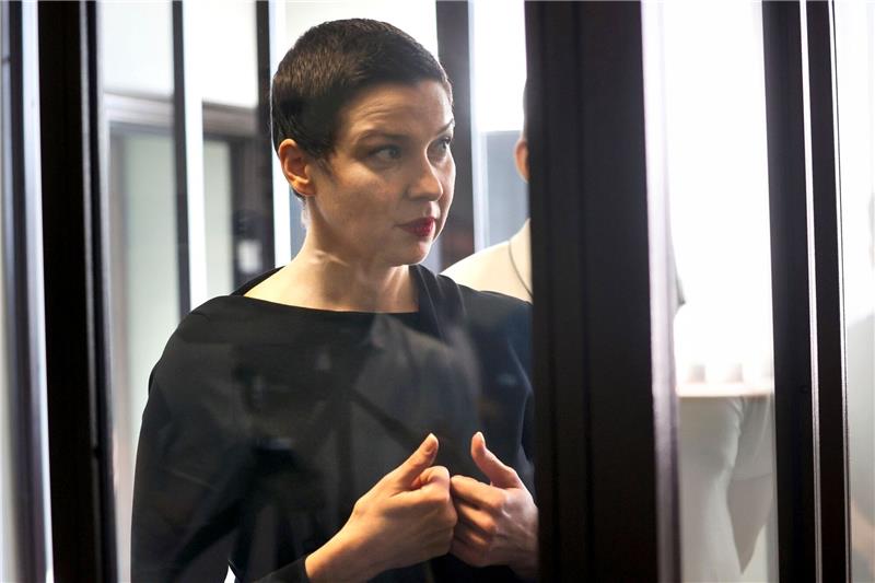 Belarus: Inhaftierte Oppositionelle auf Intensivstation Maria Kolesnikowa, Oppositionelle aus Belarus, während einer Gerichtsverhandlung.