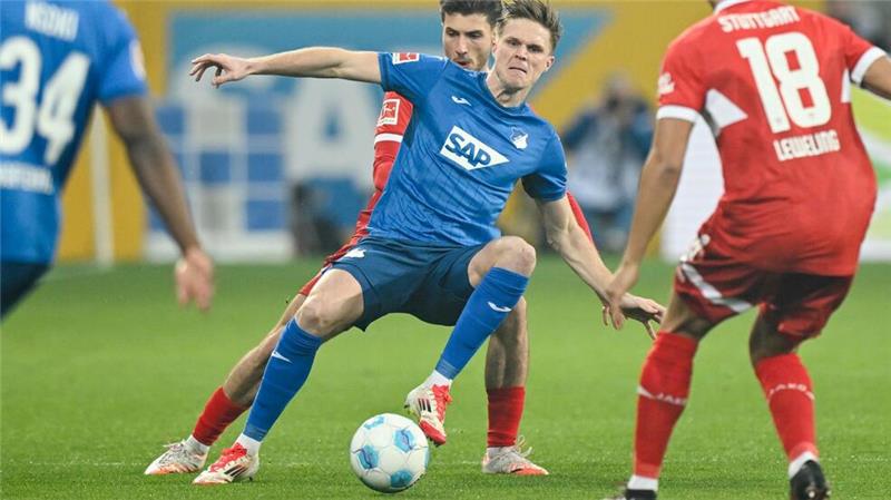 Schlampiger VfB verschenkt Sieg in Hoffenheim Marius Bülter und Hoffenheim: ganz schwerer Stand gegen den VfB