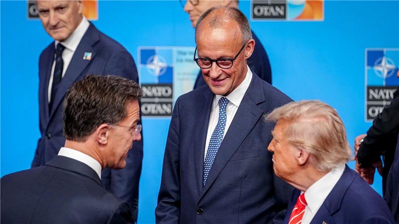 Mark Rutte versteht sich mit US-Präsident Donald Trump, aber auch mit Kanzler Friedrich Merz. (Archivbild)