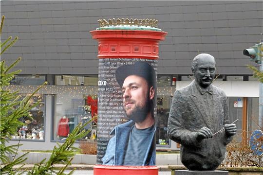 Max Mutzke ziert bisher „nur“ die Litfaßsäule in Hahnenklee – Am 8. April holt er sich im Kurort persönlich den Paul-Lincke-Ring für 2021 ab – so der Plan.  Archivfoto: Epping