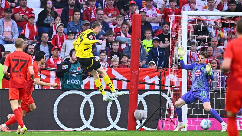 Maxi Beier köpfte zur BVB-Führung ein.