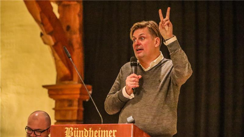 Maximilian Krah im Januar 2025 bei einer Veranstaltung im Bündheimer Schloss.