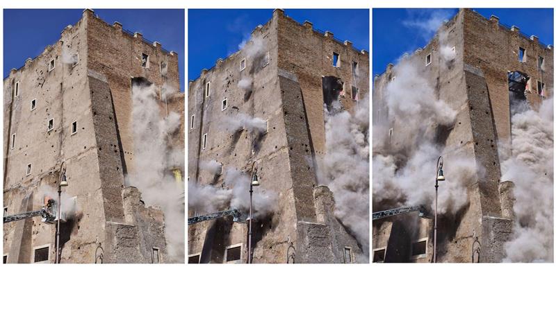 Mehrere Bauarbeiter wurden unter den Trümmern verschüttet.