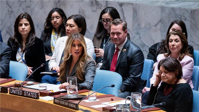 Melania Trump, First Lady der USA, leitet eine Sitzung des Sicherheitsrates der Vereinten Nationen.