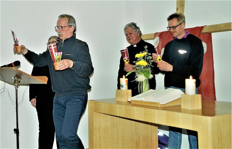 Melanie Grauer (verdeckt), Joachim Binder, Thomas Exner und Bernd Assmann (v.li.) gestalten die Veranstaltung.