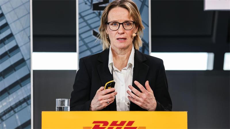 Melanie Kreis bei der DHL-Bilanzpressekonferenz 2025.