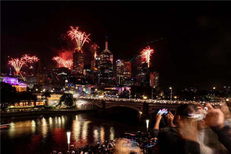 Melbourne begrüßt das neue Jahr.
