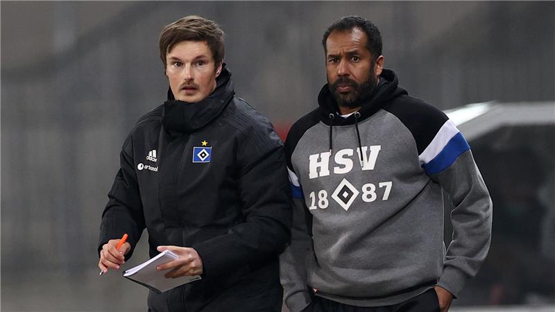 Merlin Polzin und Daniel Thioune beim Hamburger SV. (Archivbild)
