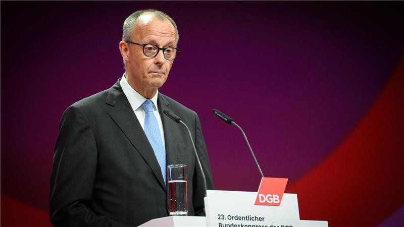 Merz drang beim DGB-Kongress mit seinen Reformappellen nicht durch.