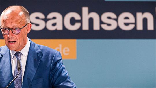 Merz ist wieder im Wahlkampf unterwegs - diesmal in Niedersachsen.