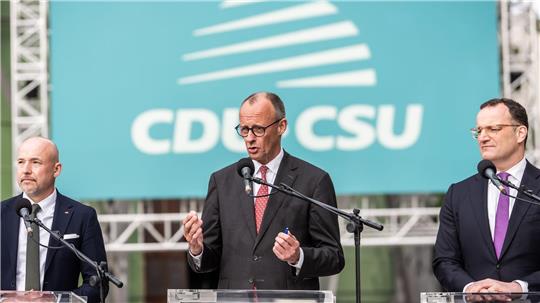 Merz kam am Abend für eine Aussprache zur Klausur.