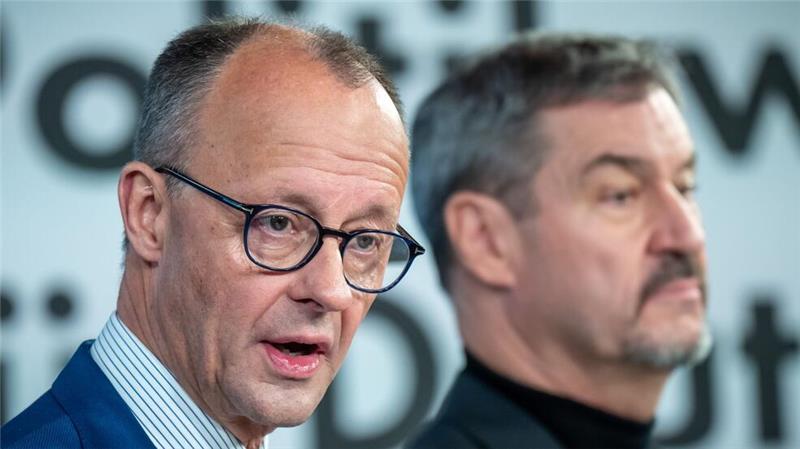 Merz und Söder wiesen Kritik zurück, die Entlastungsversprechen im Unions-Wahlprogramm seien nicht finanziert.