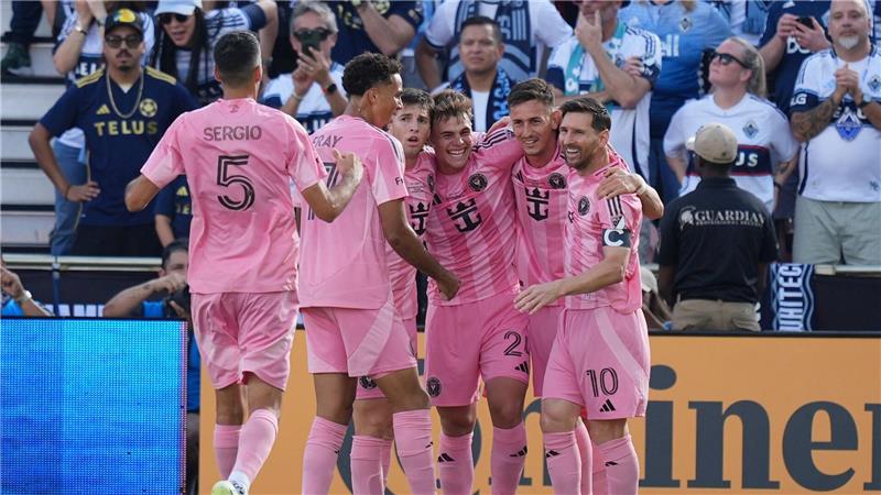 Miami jubelt über das 1:0 - ein Eigentor von Vancouver-Profi Ocampo.