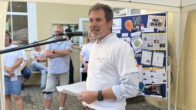 Michael Bahn bei seiner Begrüßungsrede.
