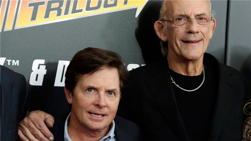 40 Jahre „Zurück in die Zukunft“: Als unser Heute Sci-Fi war Michael J. Fox und Christopher Lloyd - hier vor zehn Jahren - wurden durch „Zurück in die Zukunft“ zu Hollywood-Weltstars. (Archivbild)