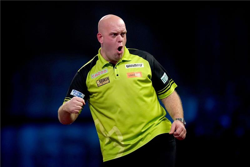 Das bringt der Tag bei der Darts-WM Michael van Gerwen jubelt während seines Spiels.