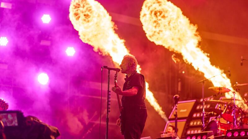 Positive Bilanz bei Rock im Park und Rock am Ring Mike Dirnt, Bassist und Sänger der US-amerikanischen Rockband „Green Day“ beim Festival „Rock am Ring“.