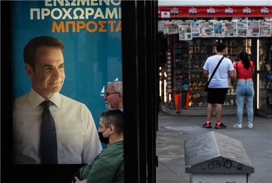 Ministerpräsident Kyriakos Mitsotakis und seine Konservative Partei können bei der Parlamentswahl mit einer deutlichen Mehrheit rechnen.