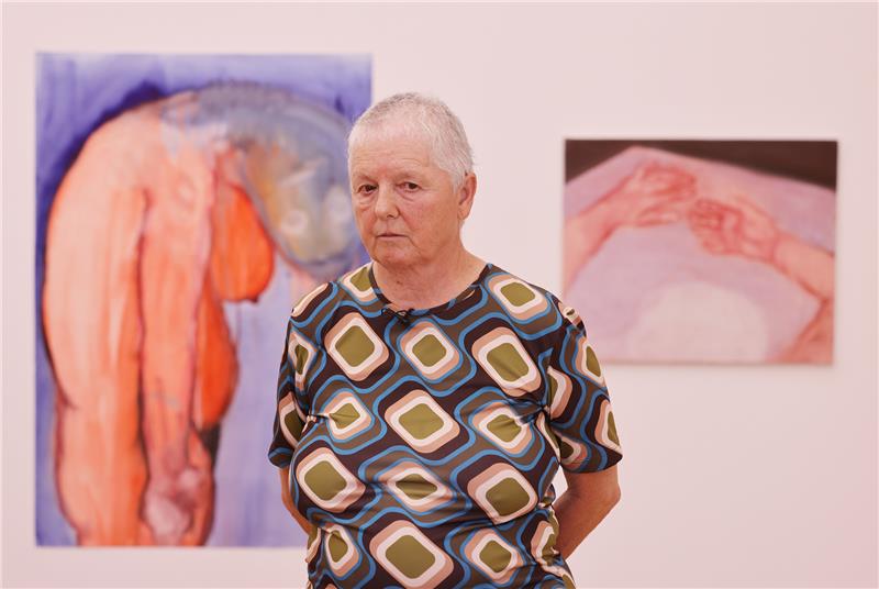 Goslars neue Kaiserringträgerin heißt Miriam Cahn Miriam Cahn, in ihrer Ausstellung „Meinejuden“ im Museum für Gegenwartskunst in Siegen. Foto: picture alliance/dpa | Oliver Berg