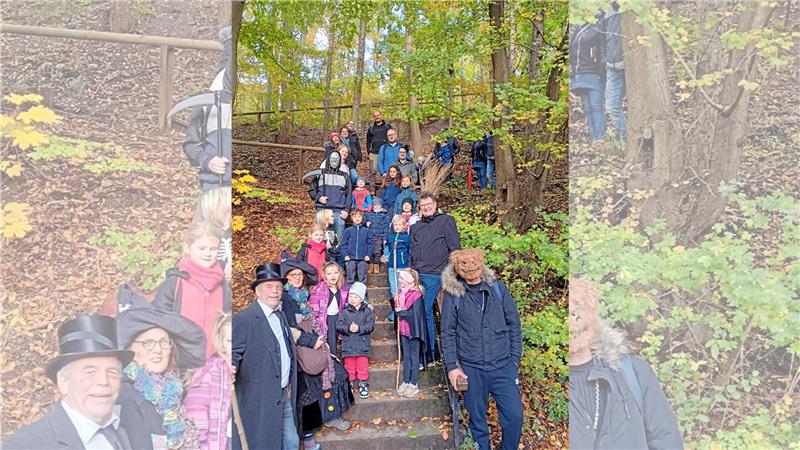 1700 Gäste feiern Halloween auf dem Harlyturm Mit Kindern, Geistern und allerlei Gestalten geht es hinauf zum Harlyturm. Foto: Privat