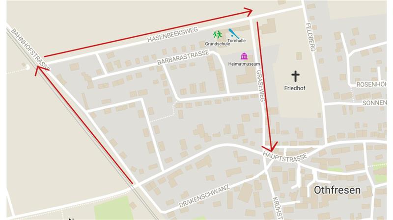 Übersichtskarte der neuen Linienführung. 