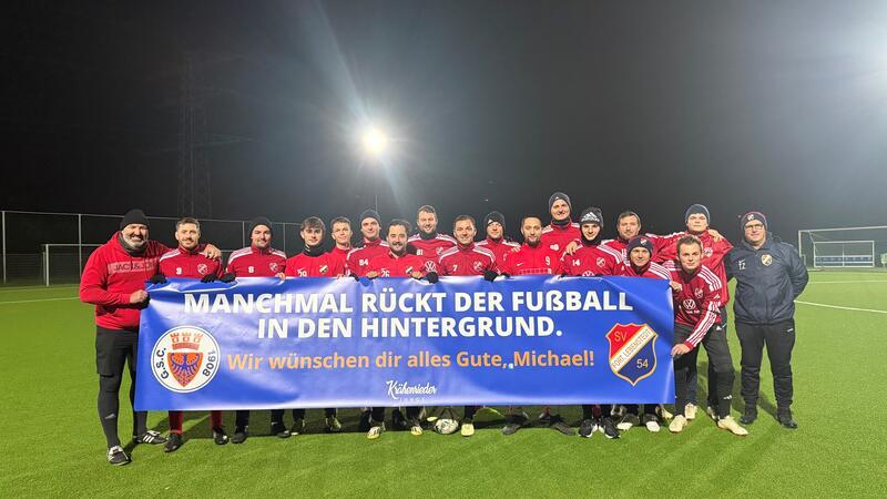 Mit diesem Banner sendet Fortuna Lebenstedt in den sozialen Medien beste Genesungswünsche an den Betreuer des Goslarer SC 08, der am Sonntag nach dem Bezirksliga-Punktspiel in Salzgitter zusammengebrochen ist.