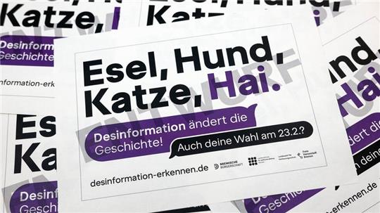 Mit einer Kampagne rufen drei Bremer Institutionen dazu auf, Informationen genau zu prüfen und sich vor der Bundestagswahl ein unabhängiges Bild zu machen. 