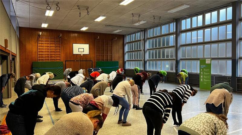 In den Oberharzer Kitas ist gerade einiges los Mit einer gemeinsamen Bewegungseinheit geht der Tag in der Wildemanner Turnhalle los.