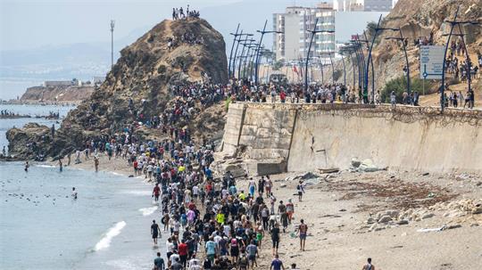 Mittlerweile hat der Großteil der Migranten Ceuta bereits wieder verlassen.