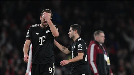 Münchens Harry Kane reagiert nach dem Spiel.