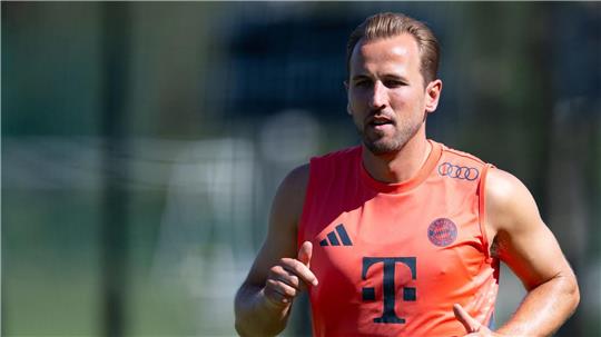 Münchner Muskelspiele beim Training: Harry Kane.